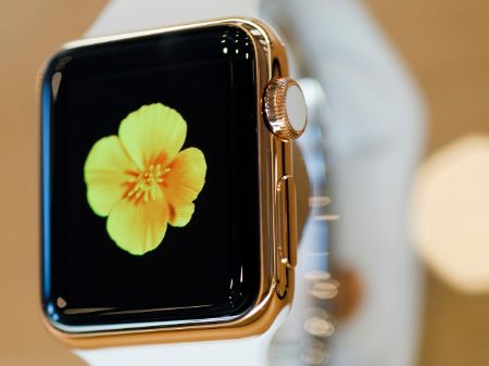 A picture of Apple's Gold Edition smart watch